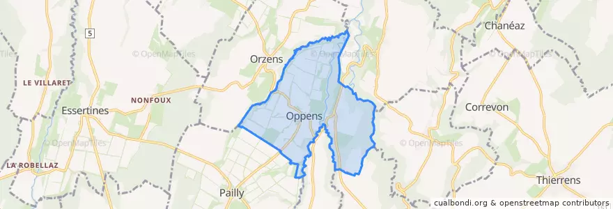 Mapa de ubicacion de Oppens.