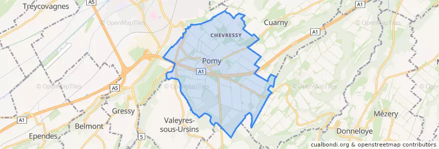 Mapa de ubicacion de Pomy.