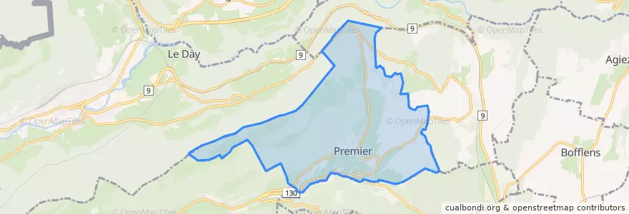 Mapa de ubicacion de Premier.