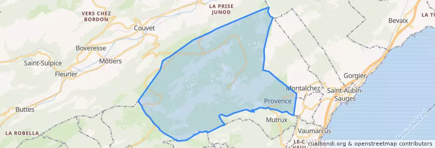 Mapa de ubicacion de Provence.