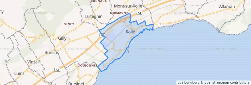 Mapa de ubicacion de Rolle.