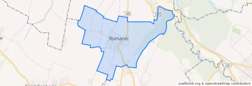 Mapa de ubicacion de Romanel-sur-Morges.