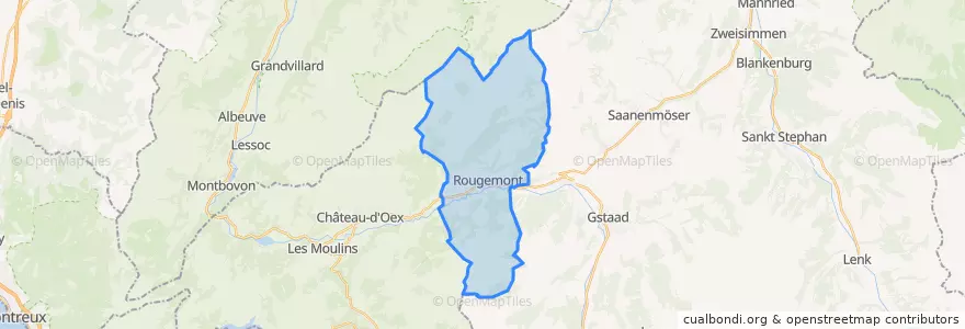 Mapa de ubicacion de Rougemont.