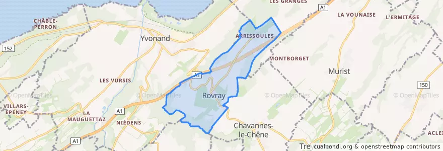 Mapa de ubicacion de Rovray.