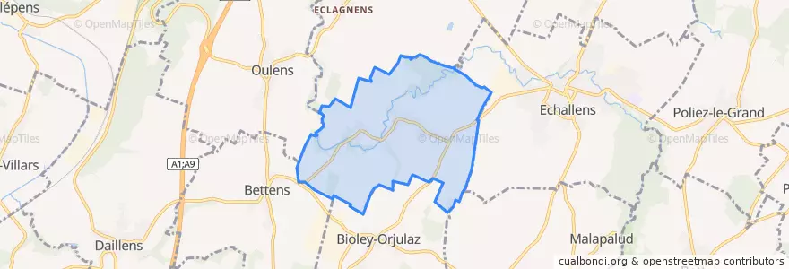 Mapa de ubicacion de Saint-Barthélemy (VD).