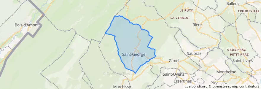 Mapa de ubicacion de Saint-George.