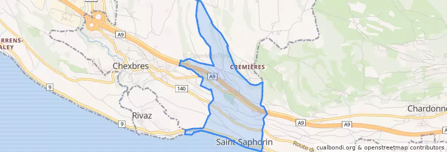 Mapa de ubicacion de Saint-Saphorin (Lavaux).