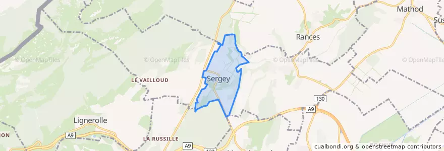 Mapa de ubicacion de Sergey.