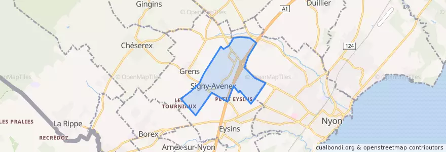 Mapa de ubicacion de Signy-Avenex.