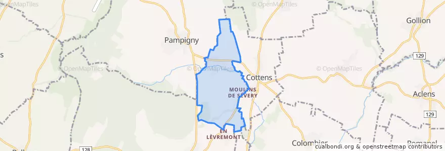 Mapa de ubicacion de Sévery.