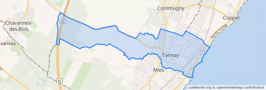 Mapa de ubicacion de Tannay.