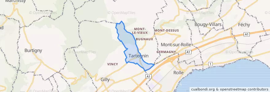 Mapa de ubicacion de Tartegnin.