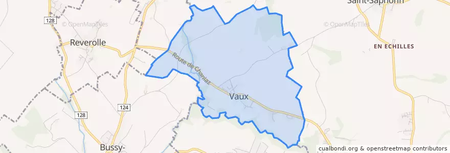 Mapa de ubicacion de Vaux-sur-Morges.