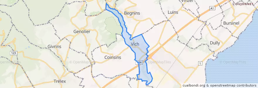 Mapa de ubicacion de Vich.