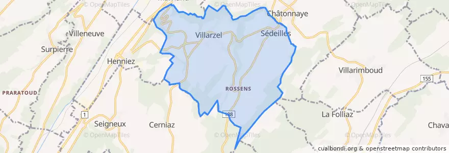 Mapa de ubicacion de Villarzel.