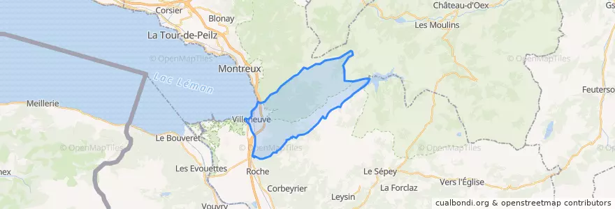 Mapa de ubicacion de Villeneuve (VD).