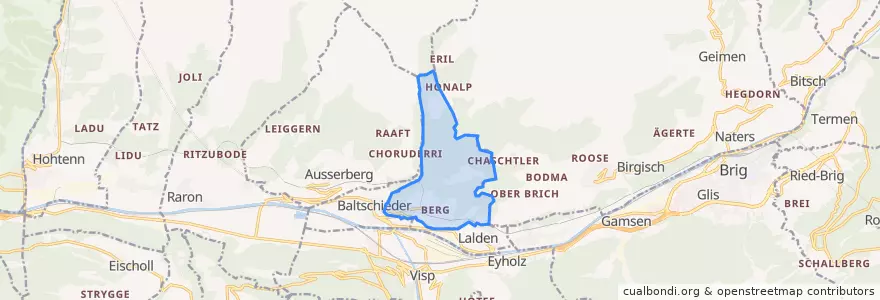 Mapa de ubicacion de Eggerberg.