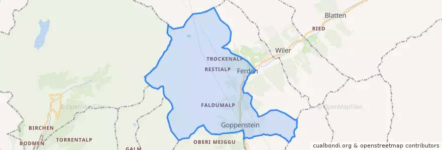Mapa de ubicacion de Ferden.