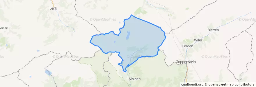 Mapa de ubicacion de Leukerbad.