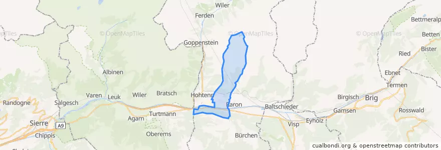 Mapa de ubicacion de Niedergesteln.