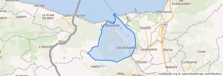 Mapa de ubicacion de Port-Valais.