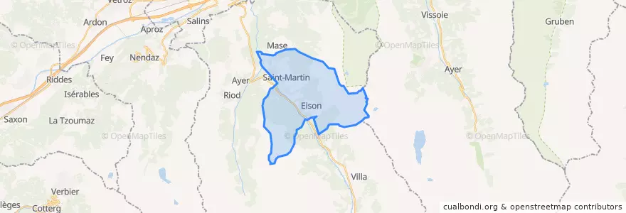 Mapa de ubicacion de Saint-Martin (VS).