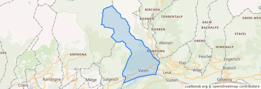 Mapa de ubicacion de Varen.
