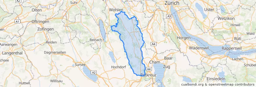 Mapa de ubicacion de Bezirk Muri.