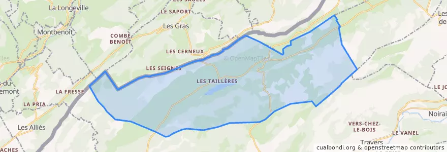 Mapa de ubicacion de La Brévine.
