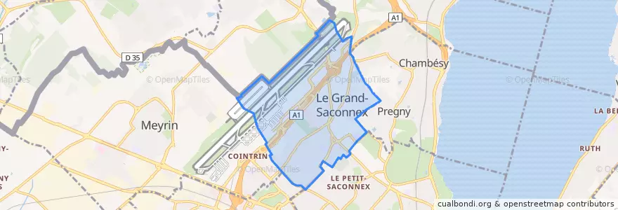 Mapa de ubicacion de Le Grand-Saconnex.