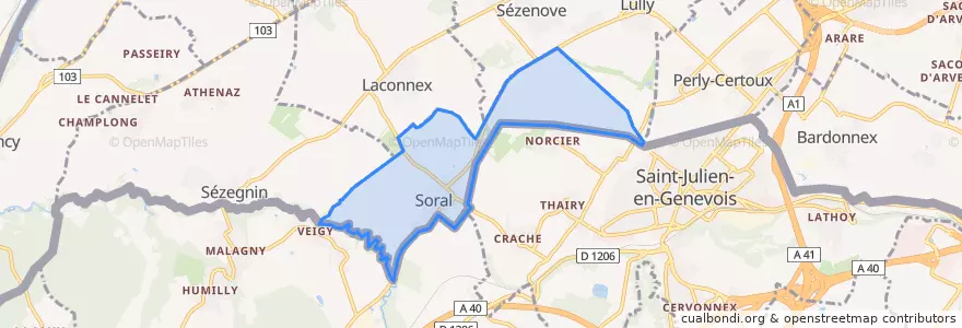 Mapa de ubicacion de Soral.