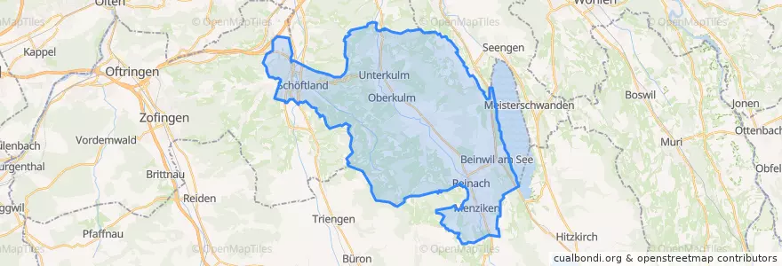 Mapa de ubicacion de Bezirk Kulm.