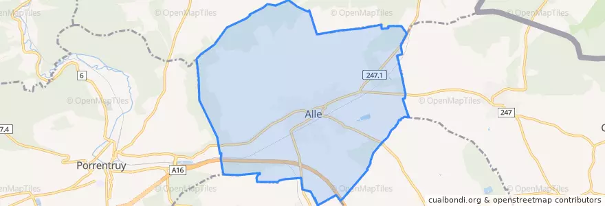 Mapa de ubicacion de Alle.