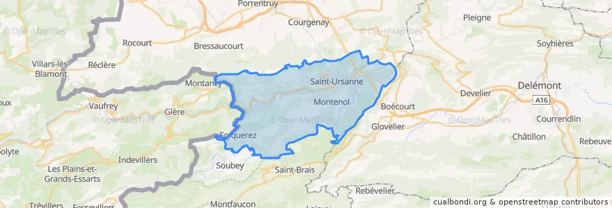Mapa de ubicacion de Clos du Doubs.