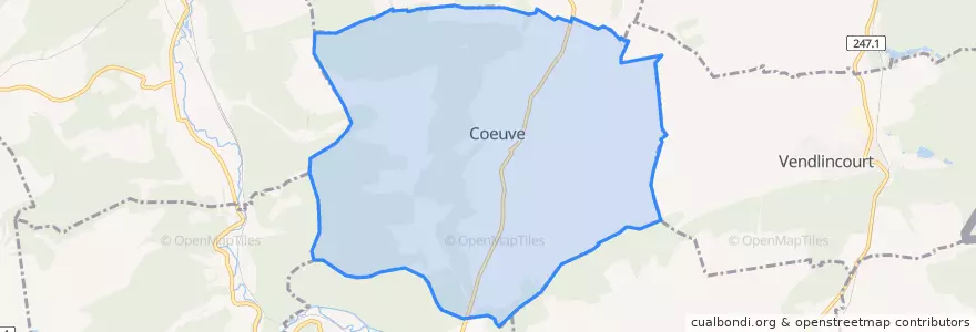 Mapa de ubicacion de Cœuve.