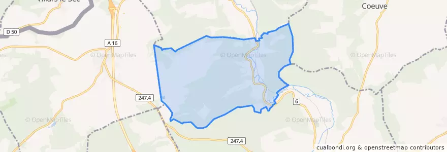 Mapa de ubicacion de Courchavon.
