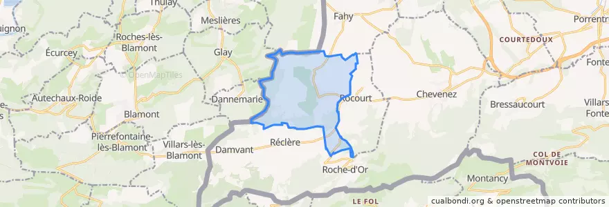 Mapa de ubicacion de Grandfontaine.