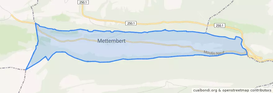 Mapa de ubicacion de Mettembert.