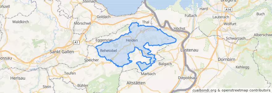 Mapa de ubicacion de Vorderland.