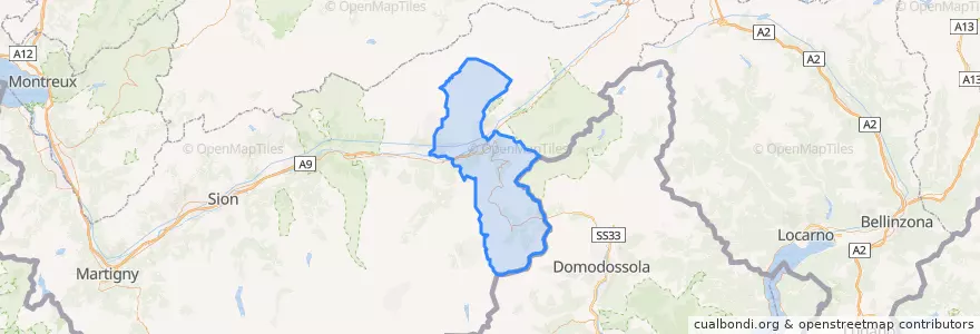 Mapa de ubicacion de Brigue.