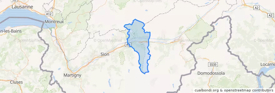 Mapa de ubicacion de Loèche.