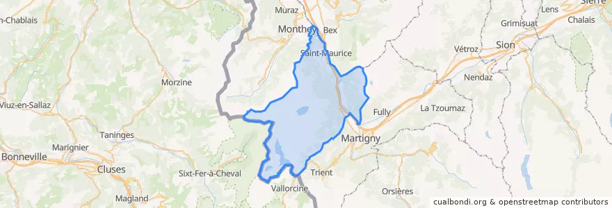 Mapa de ubicacion de Saint-Maurice.