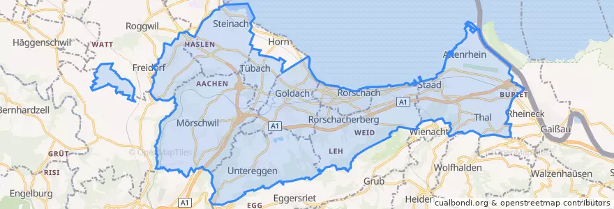 Mapa de ubicacion de Wahlkreis Rorschach.