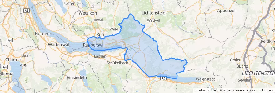 Mapa de ubicacion de Wahlkreis See-Gaster.