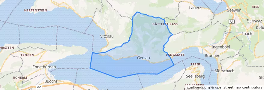 Mapa de ubicacion de Gersau.