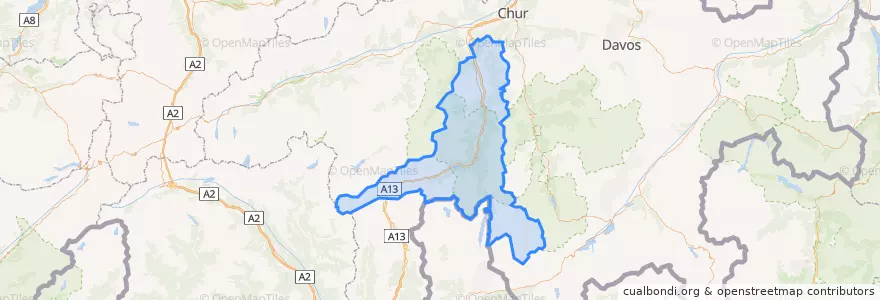 Mapa de ubicacion de Viamala.