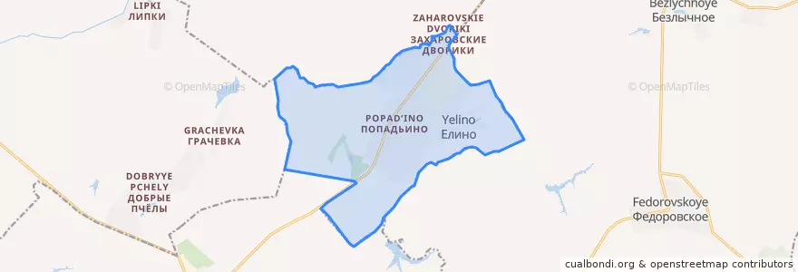 Mapa de ubicacion de Елинское сельское поселение.