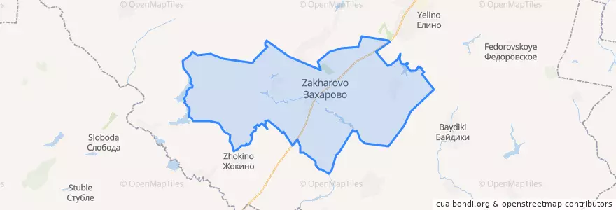 Mapa de ubicacion de Захаровское сельское поселение.