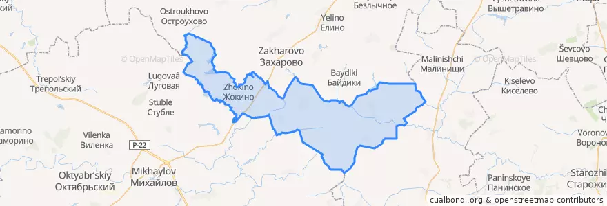 Mapa de ubicacion de Сменовское сельское поселение.
