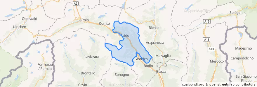 Mapa de ubicacion de Circolo di Faido.